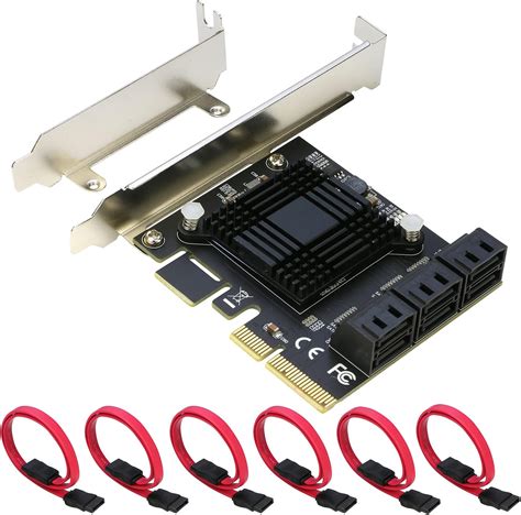 Amazon Pcie Sata Card Ports Riitop Pcie X To Port Sata