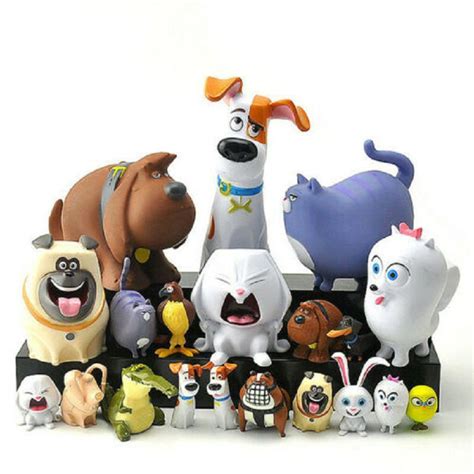 14pcs Filme Pets A Vida Secreta Dos Bichos Action Figure Bolo Topper