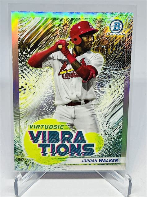 Jordan Walker 2022 Bowman Chrome Virtuosic Vibrations Holo Refractor