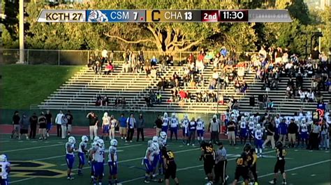 Football San Mateo Vs Chabot 1st Half 9 8 12 Week 2 Youtube