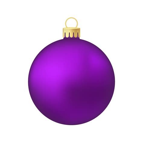 Purple Violet Christmas Tree Toy Or Ball Volumetric And Realistic Color