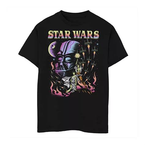 Boys 8 20 Star Wars Vintage Movie Scene Collage Tee