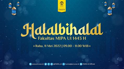 Halalbihalal Fmipa Ui H Youtube