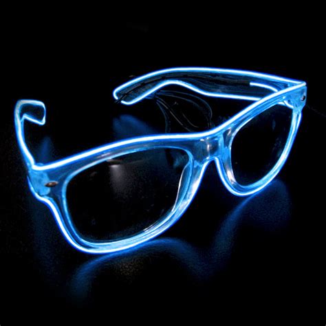 Extreme Glow El Wire Lighted Sunglasses With Clear Frames