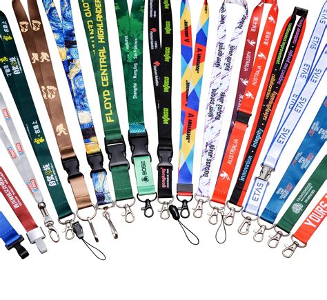 Custom Printed Lanyard For Keys Full Color Design Badge Holder Staff