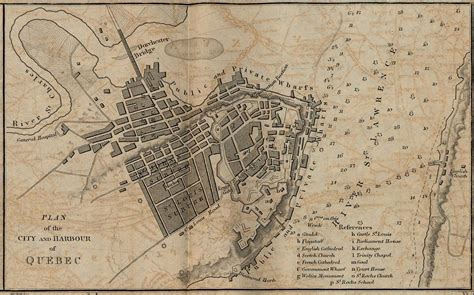 Quebec City 1882 1800s Maps Cka