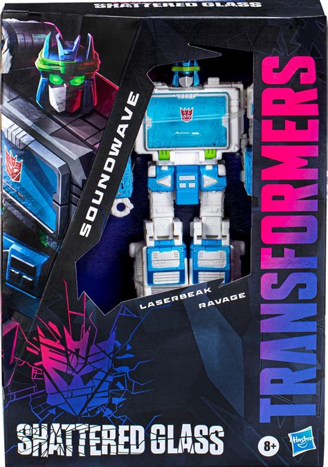 Transformers Shattered Glass Soundwave With Ravage And Laserbeak