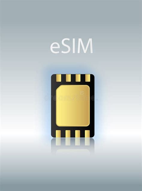 Concept De Symbole D Ic Ne De Carte De Sim Inclus Par Esim Technologie