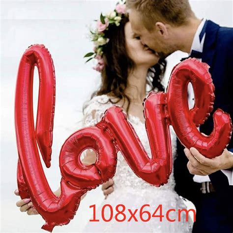 Red Love Balloon Wedding Decoration For Home Balloon Romantic Valentines Day Love Letter