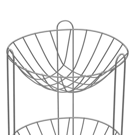Fruteira 3 Cestos Tripla Rodízio Cromado Plug Lar Tudo Para Sua