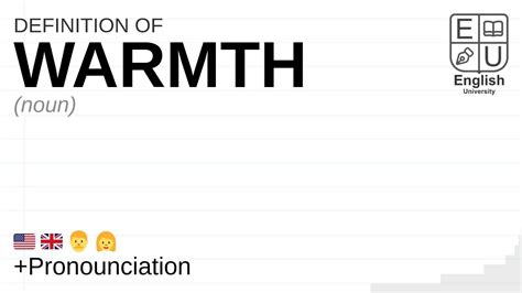 Warmth Meaning Definition And Pronunciation What Is Warmth How To