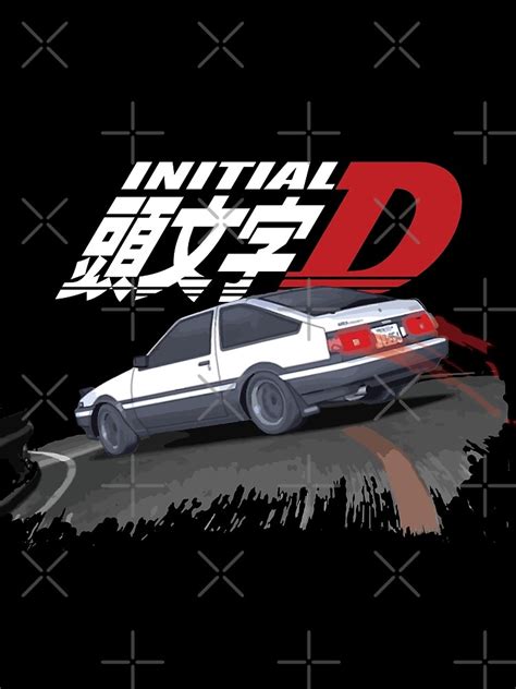 Poster Initial D Ae86 Jdm Mountain Downhill Night Ride Drift Racing