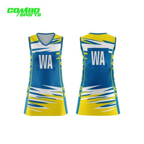 New Design Custom Made Quick Dry Women Netball Jersey Netball Dress