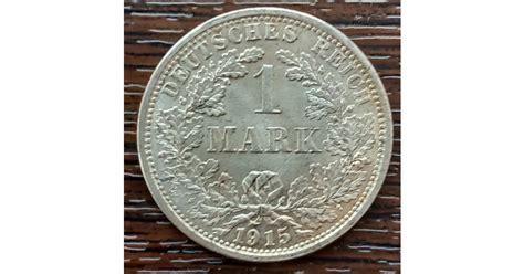 A Moneda Din Argint Germania Mark Lit F Aunc Luciu De