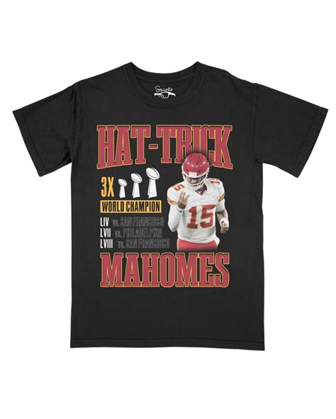 Squints Apparel Hat Trick Mahomes T Shirt Black Westside Storey