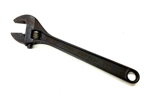 Blue Point Snap On Tools 12” Adjustable Wrench Industrial Finish Usa