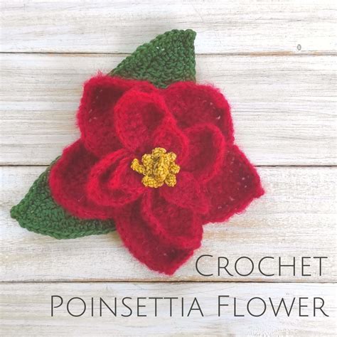 Crochet Poinsettia Flower Free Pattern Moara Crochet