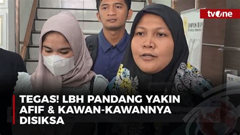 Lbh Padang Curigai Polda Sumbar Halangi Penyidikan Kasus Afif Youtube