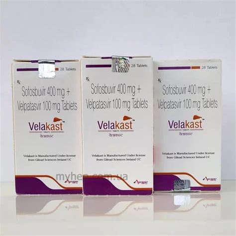 Velakast Tablet Sofosbuvir Velpatasvir At Rs Bottle Sofosbuvir