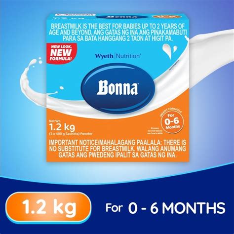 Bonna® Infant Formula For 0 To 6 Months 12kg 400g X 3 Lazada Ph