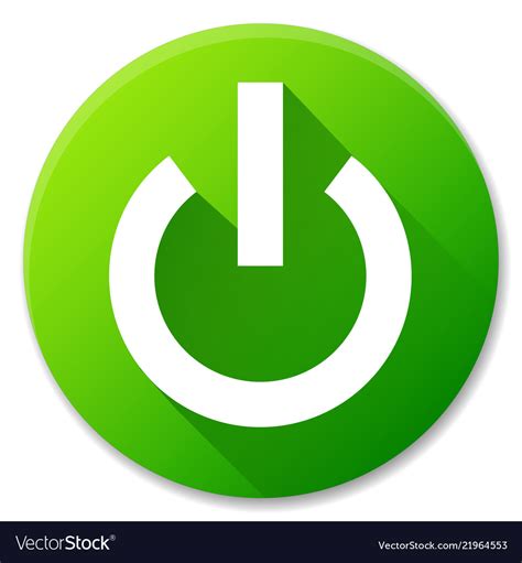 Start green circle icon Royalty Free Vector Image