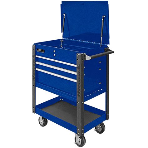 Homak Pro Series Blue Drawer Flip Top Service Cart Bl