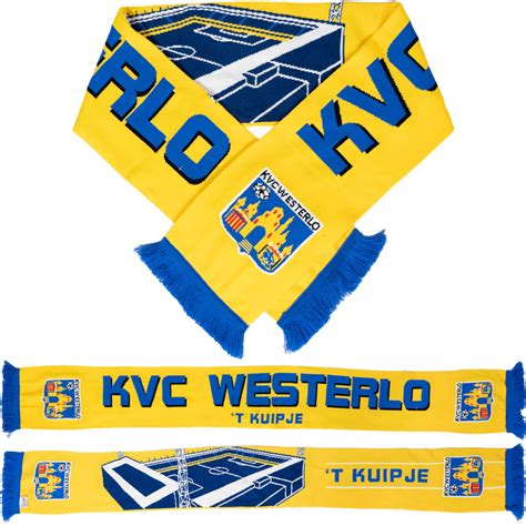 Châle KVC Westerlo Stadium bleu jaune - Voetbalshop.be