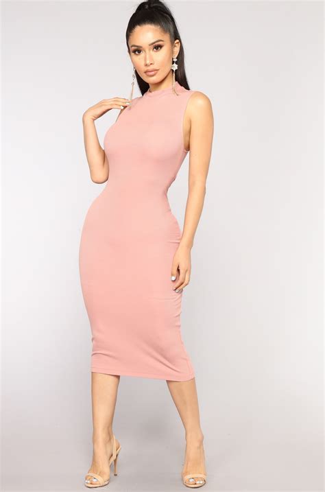 Rydell Midi Dress Rose Fashion Nova