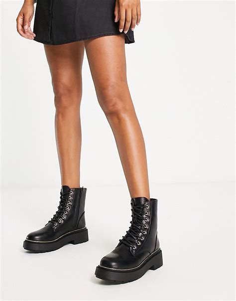 New Look Chunky Flat Boots In Black Top Sellers