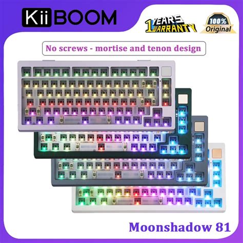 KiiBOOM Moonshadow 81 Custom Mechanical Keyboard Type C With 75 Aluminum Blob Hot Swabbed