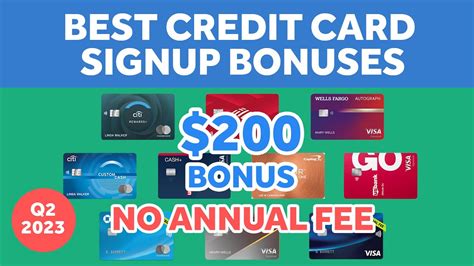 BEST Credit Card Sign Up BONUSES In 2023 NO Annual Fee Best Cash