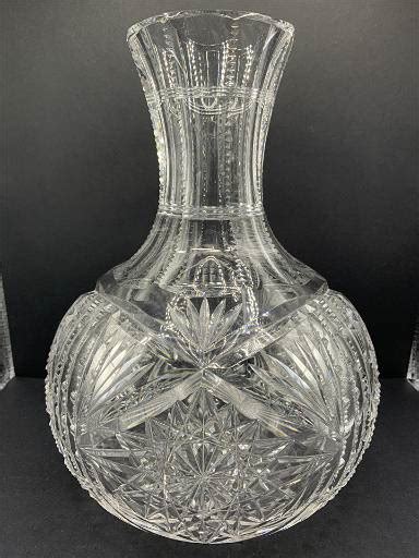 Libbey Brilliant Cut Crystal Vase Vessel