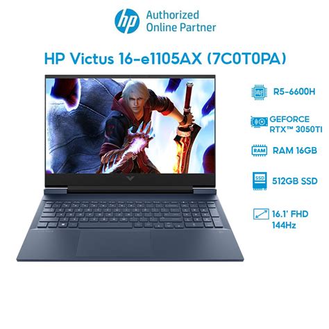 Laptop Hp Victus 16 E1105ax 7c0t0pa R5 6600h 16gb 512gb