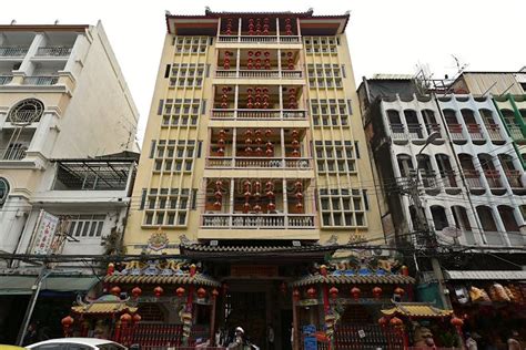 Facade Of Wat Mangkon Kamalawat Bangkok S Most Important Chinese