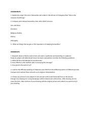 HUM 101 ASSIGNMENTS AND WORKSHOPS Docx ASSIGNMENTS 1 Explain The