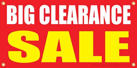 Big Clearance Sale Vinyl Display Banner with Grommets, 2'hx4'w, Full C ...