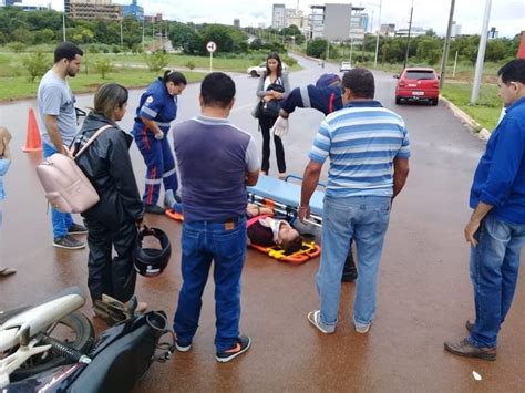 Sem Sinalização Motociclista Fica Ferido Ao Se Envolver Em Acidente Gazeta Do Cerrado