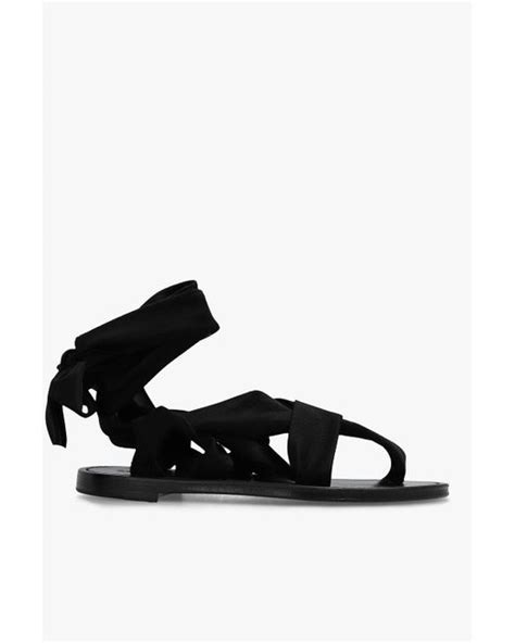 Saint Laurent 'nolan' Sandals in Black | Lyst