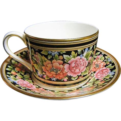 Vintage Wedgwood Clio Tea Cup And Saucer Floral Accent Pattern