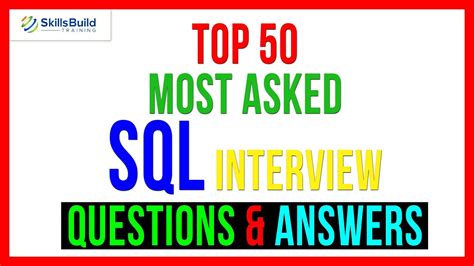 Top Most Asked Sql Interview Questions And Answers Sql Training