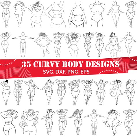 Curvy Body Svg Bundle Curvy Body Dxf Curvy Body Png Curvy Body