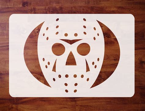 Mylar Halloween Stencil Jason Voorhees Friday The 13th Etsy Canada