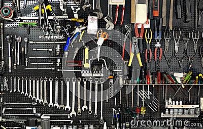 Wall With Tools Royalty Free Stock Photo Image