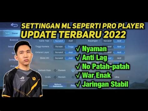 Cara Setting Pengaturan Mobile Legends Terbaru Season Settingan Ml