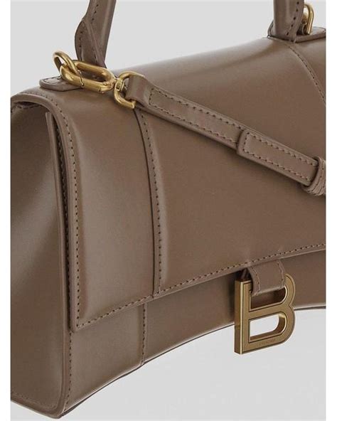 Balenciaga Hourglass Small Top Handle Bag In Brown Lyst