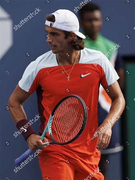 Lorenzo Musetti Italy Reacts Winning Point Editorial Stock Photo