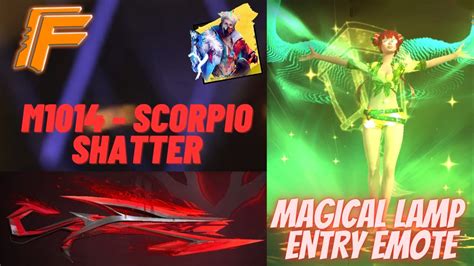 New Evo M1014 Scorpion Shatter 🤑 Magical Lamp Emote Free Fire New Faded Wheel Free Fire