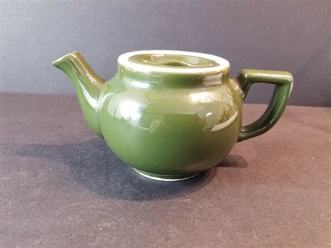 Forest Green By Hall 2 34 Boston Individual Tea Pot With Sunken Lid