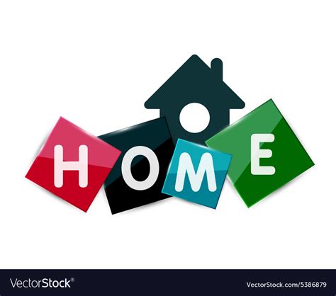 Home geometric banner design Royalty Free Vector Image