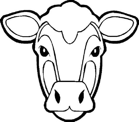 Cow Face Coloring Page - Coloring Home